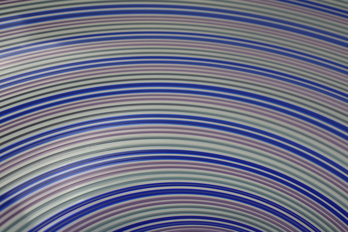 Large Handblown Glass Spiral Hypnosis Bowl
