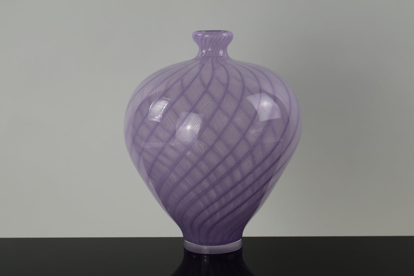 Pink Zanfirico Cane Amphora Vase