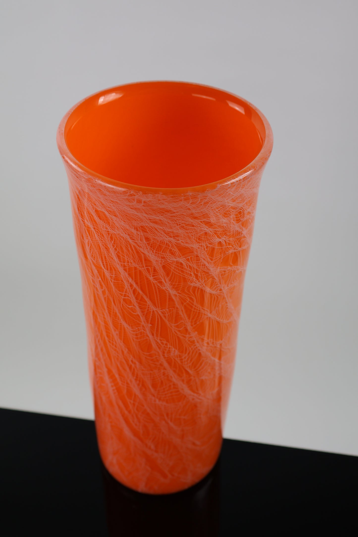 Bright Orange Lace Vase