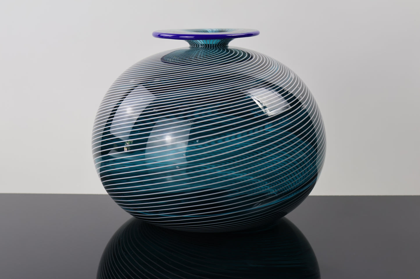 Large Handblown Aurora Spiral Bottle