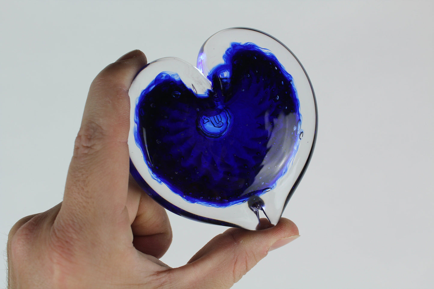 Handmade Glass Heart Paperweight