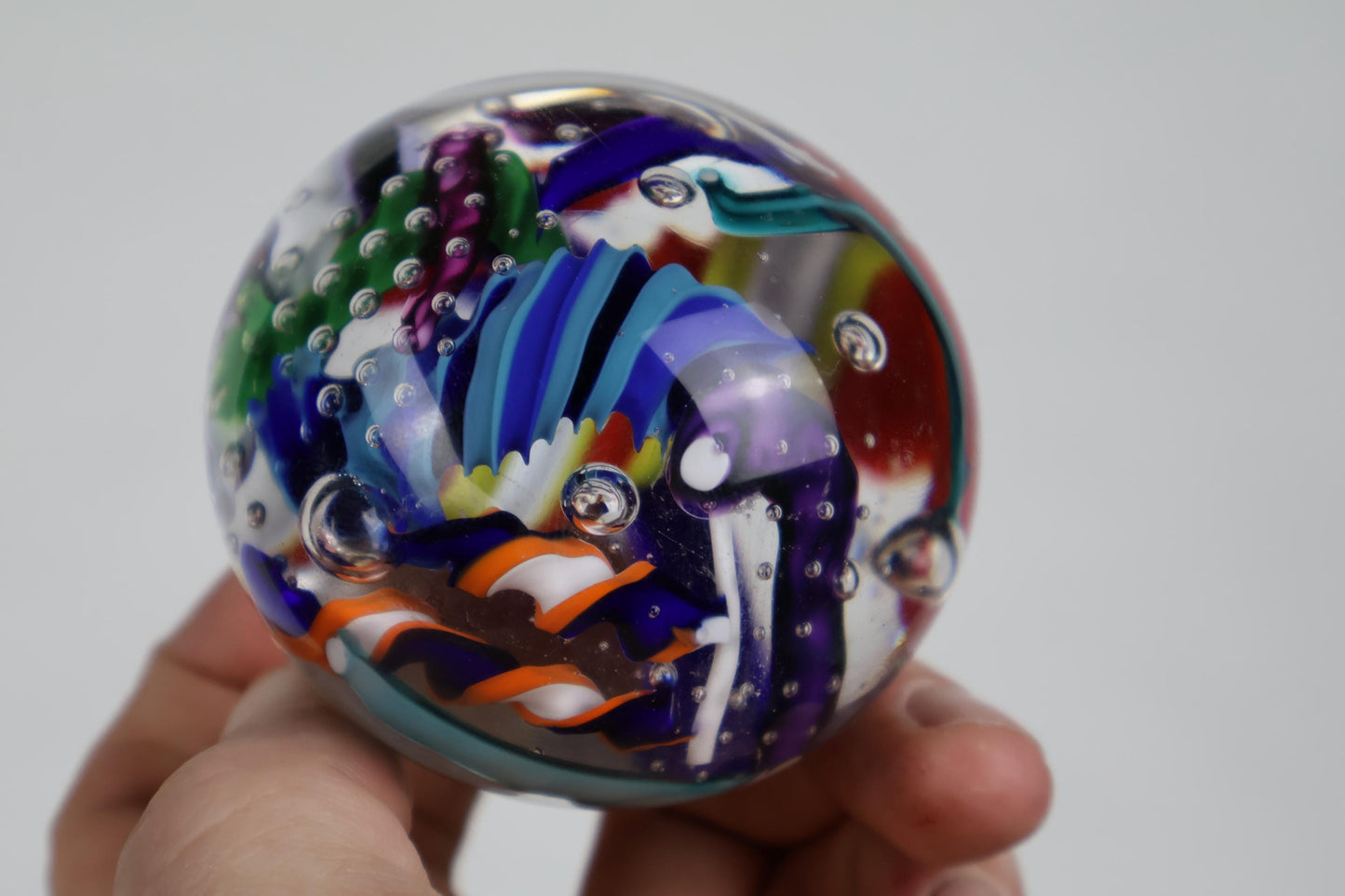 Handmade Glass "Confetti" Paperweight 02