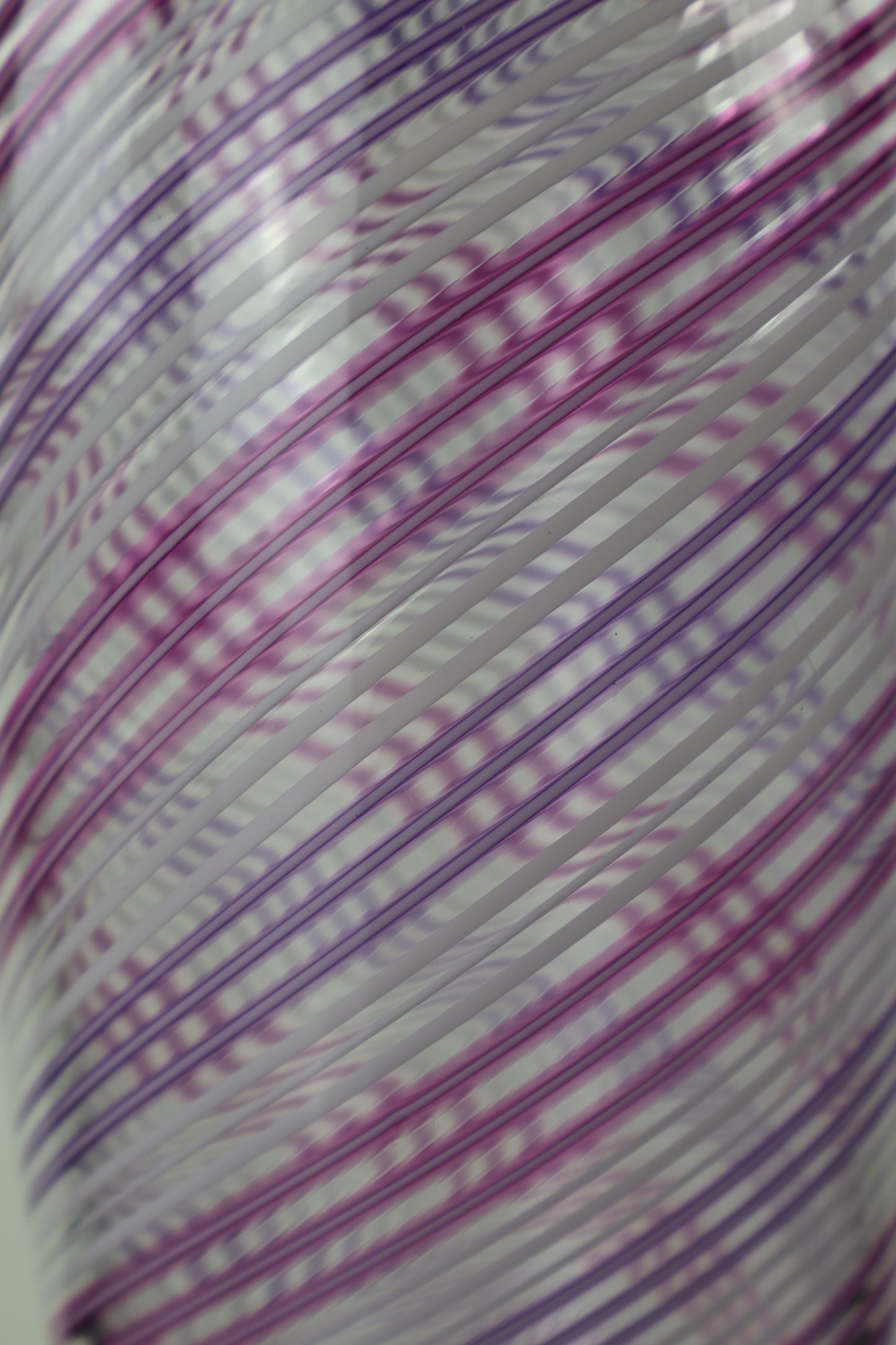 Handblown Glass Twisted Cane Bottle