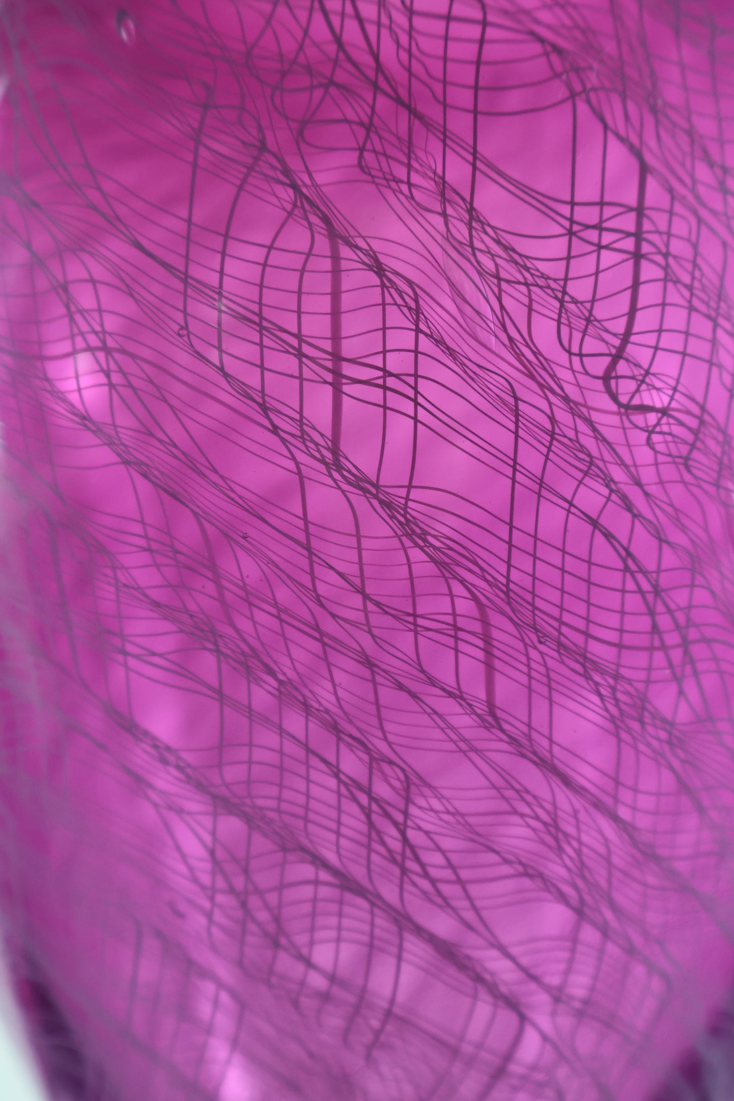 Handblown Pink Merletto Amphora Vase