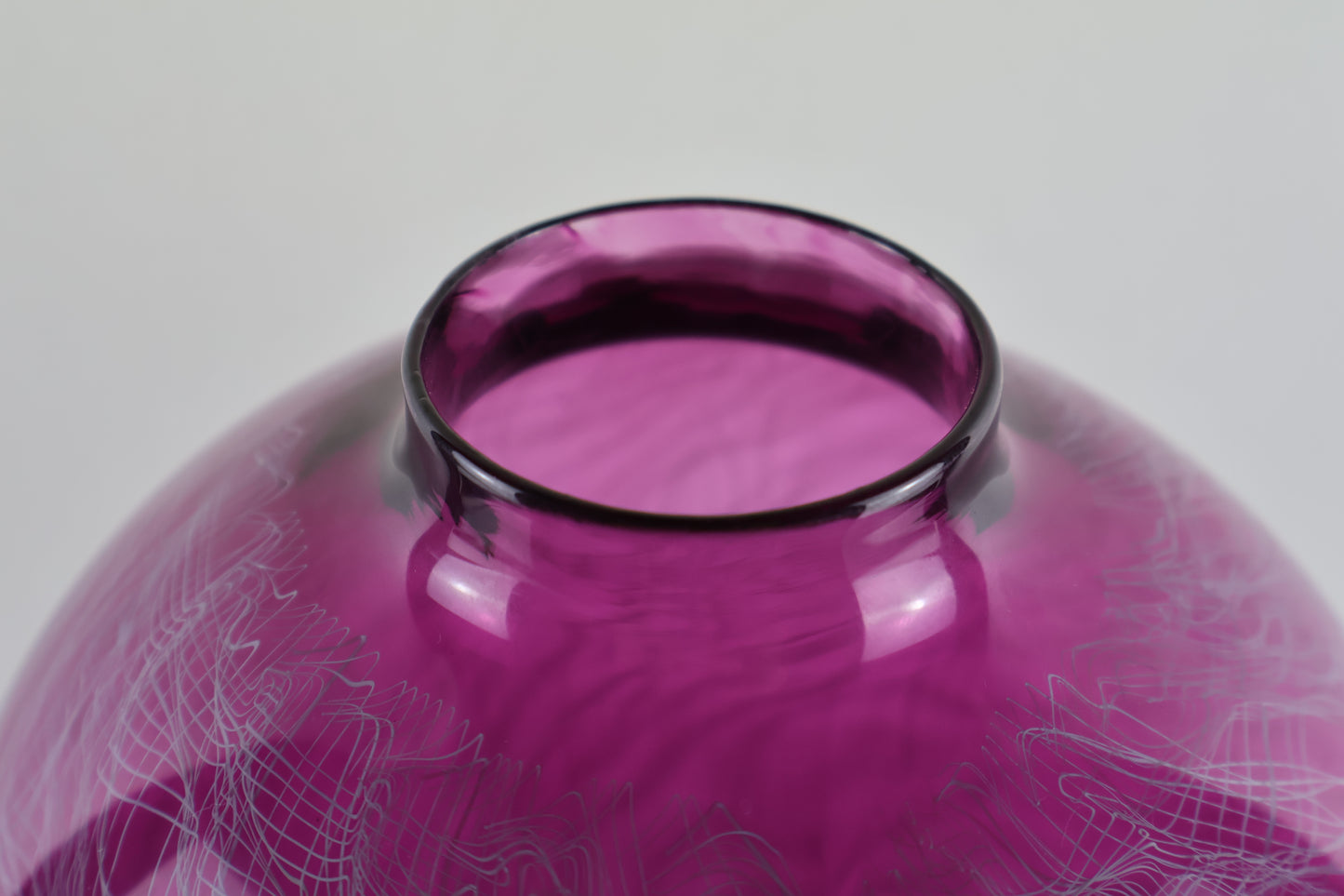 Handblown Pink Merletto Amphora Vase