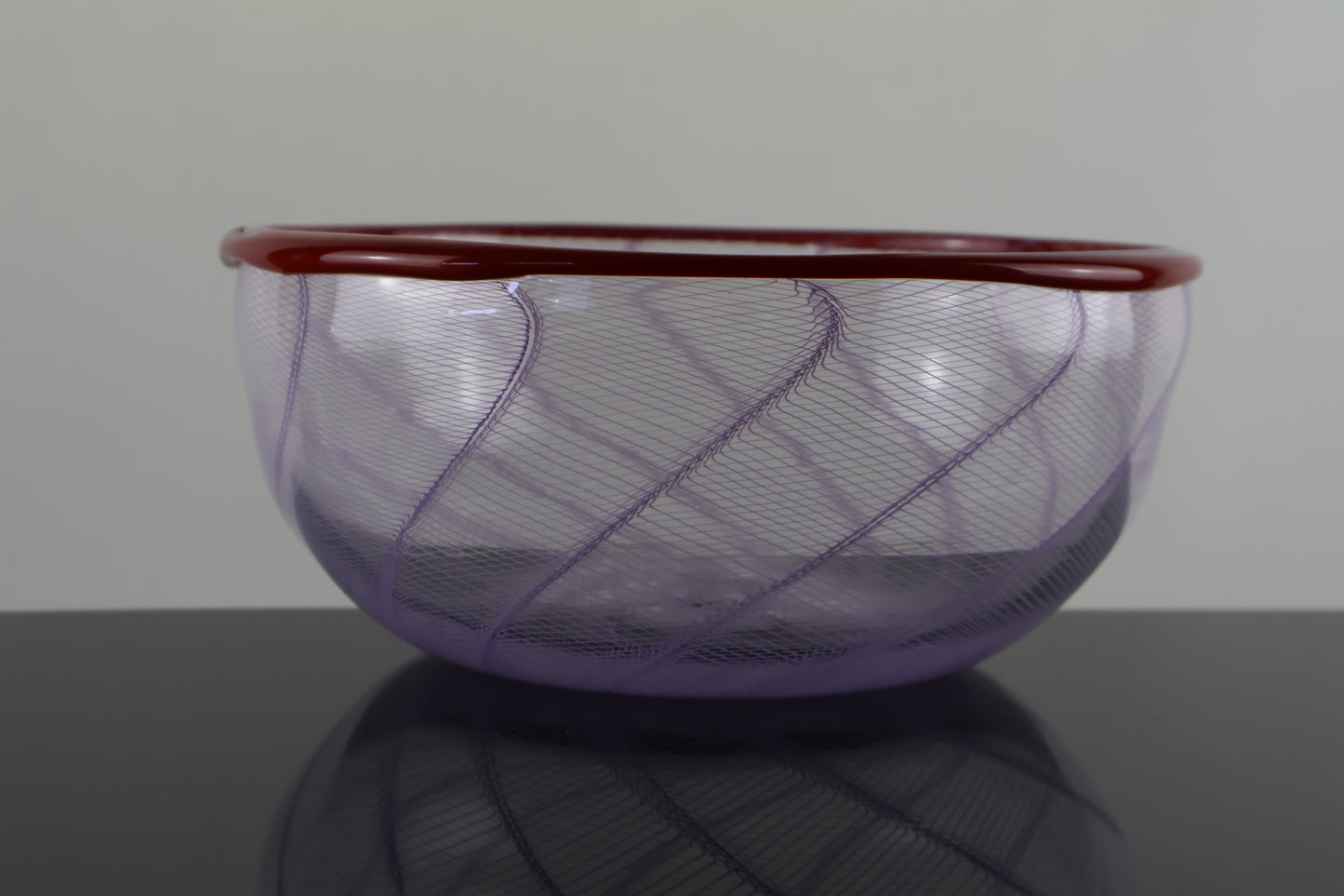 Handblown Purple Zanfirico Bowl