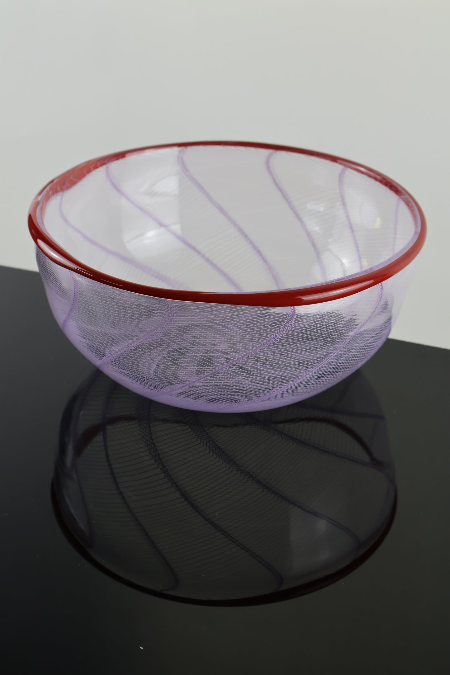 Handblown Purple Zanfirico Bowl