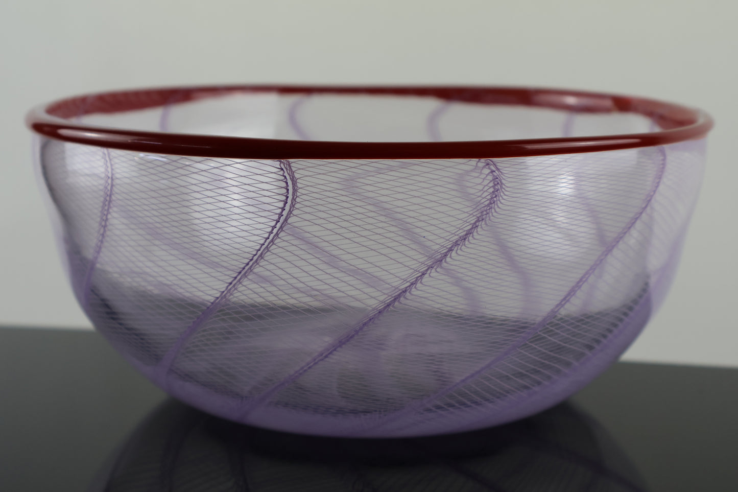 Handblown Purple Zanfirico Bowl