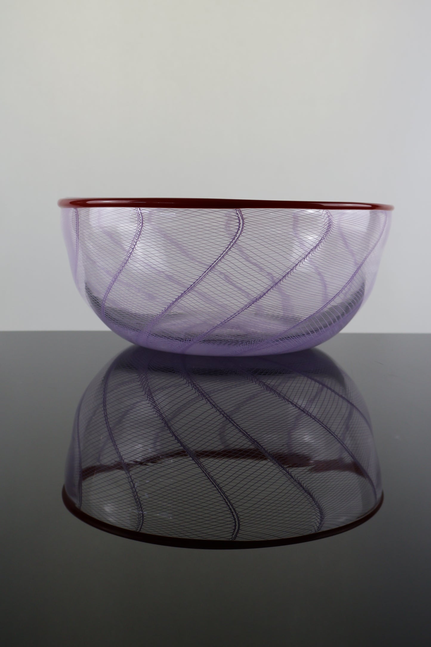 Handblown Purple Zanfirico Bowl