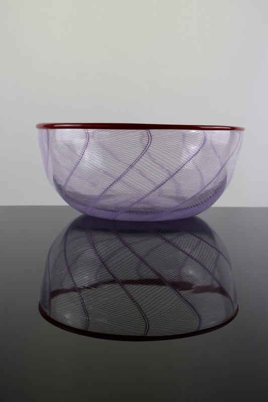 Handblown Purple Zanfirico Bowl