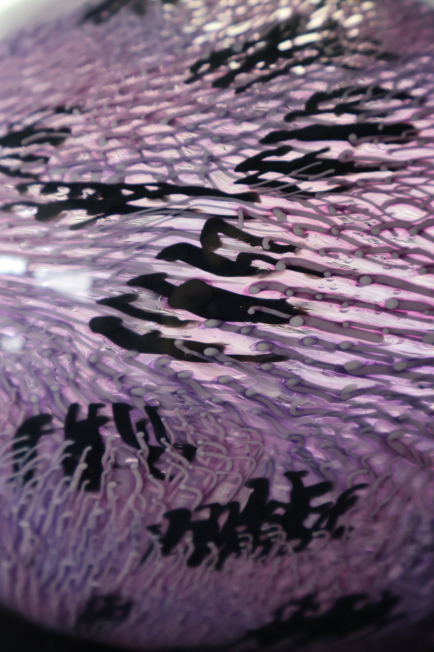 Pink, Purple and Black Murrine Vase
