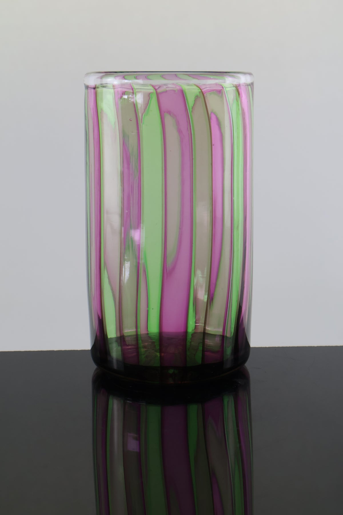 Pink and Green Veiled Drinking Cup