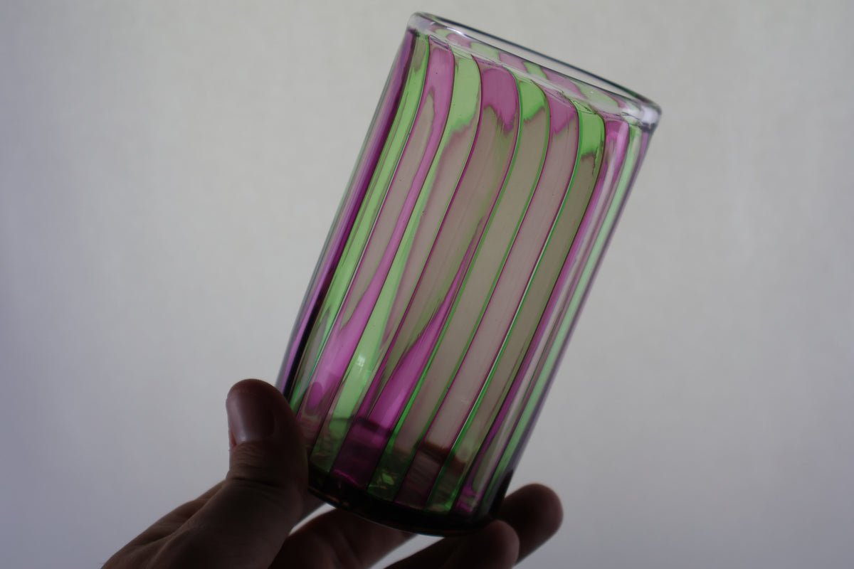 Pink and Green Veiled Drinking Cup