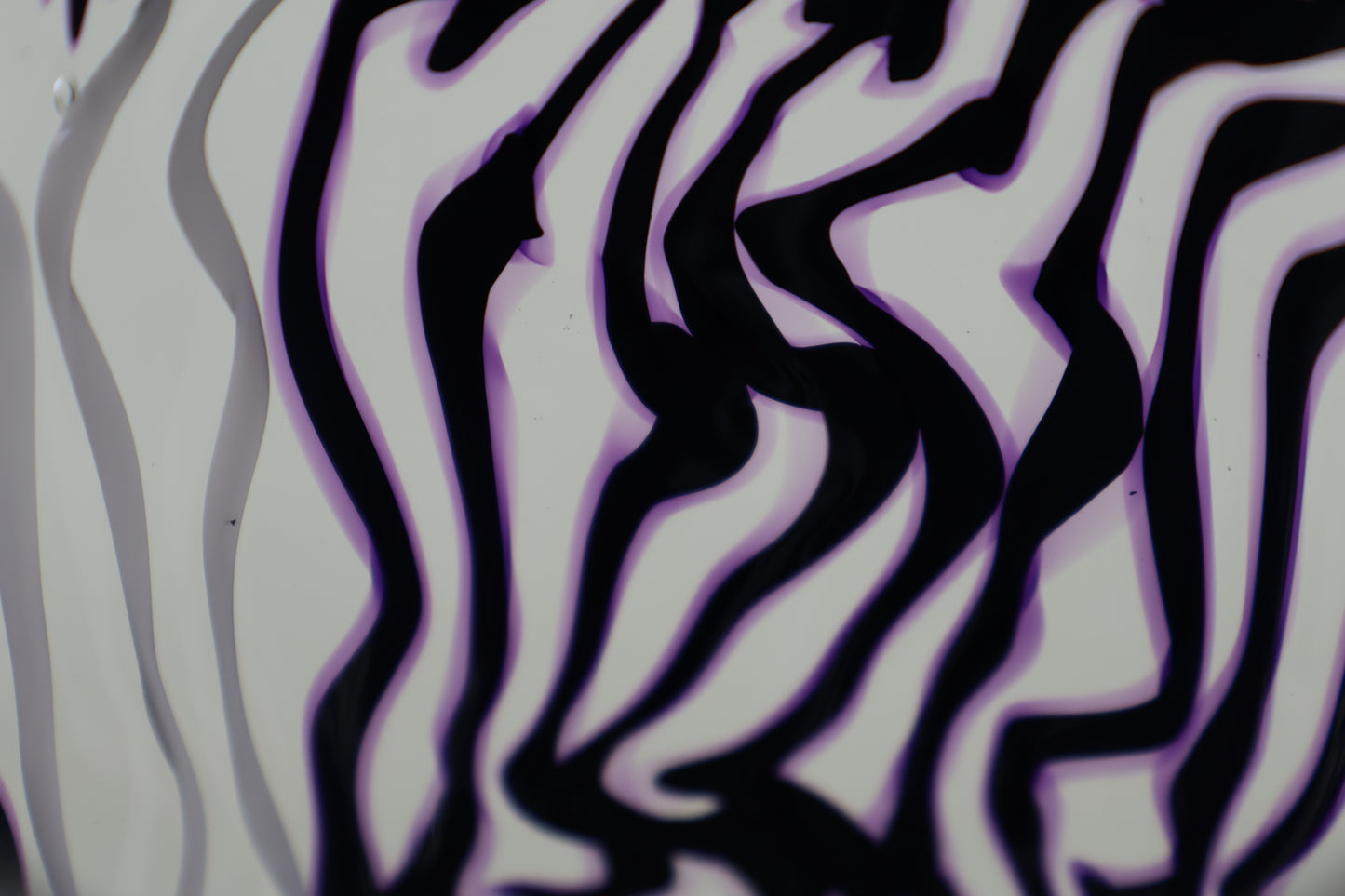 Chaos Series - Black, Purple and White Distorted Cane Vase