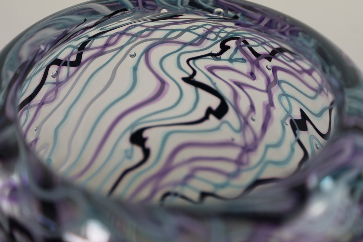 Pink, Teal and Black Mid Size Chaos Vase
