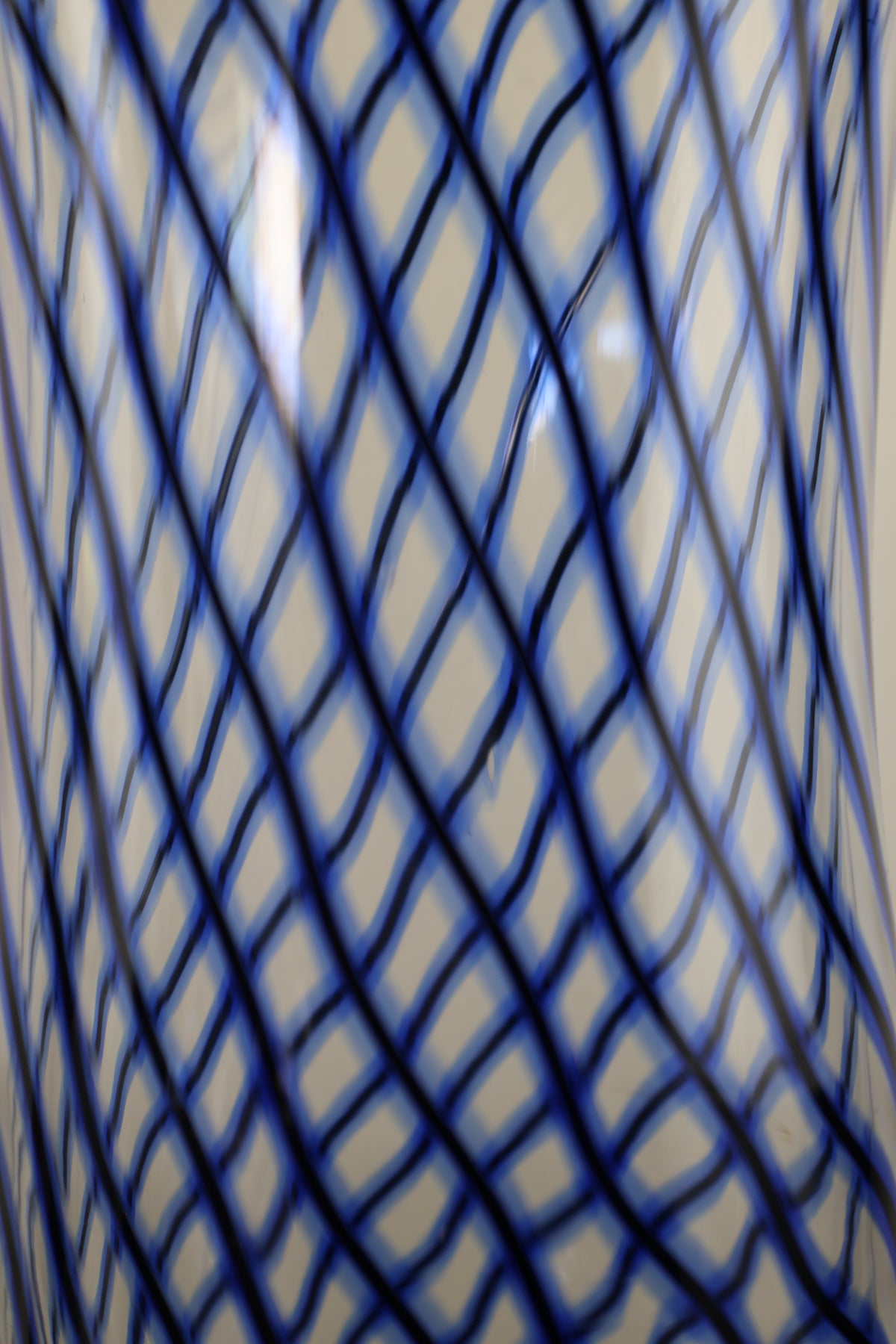 Blue and Black Spiral Vase
