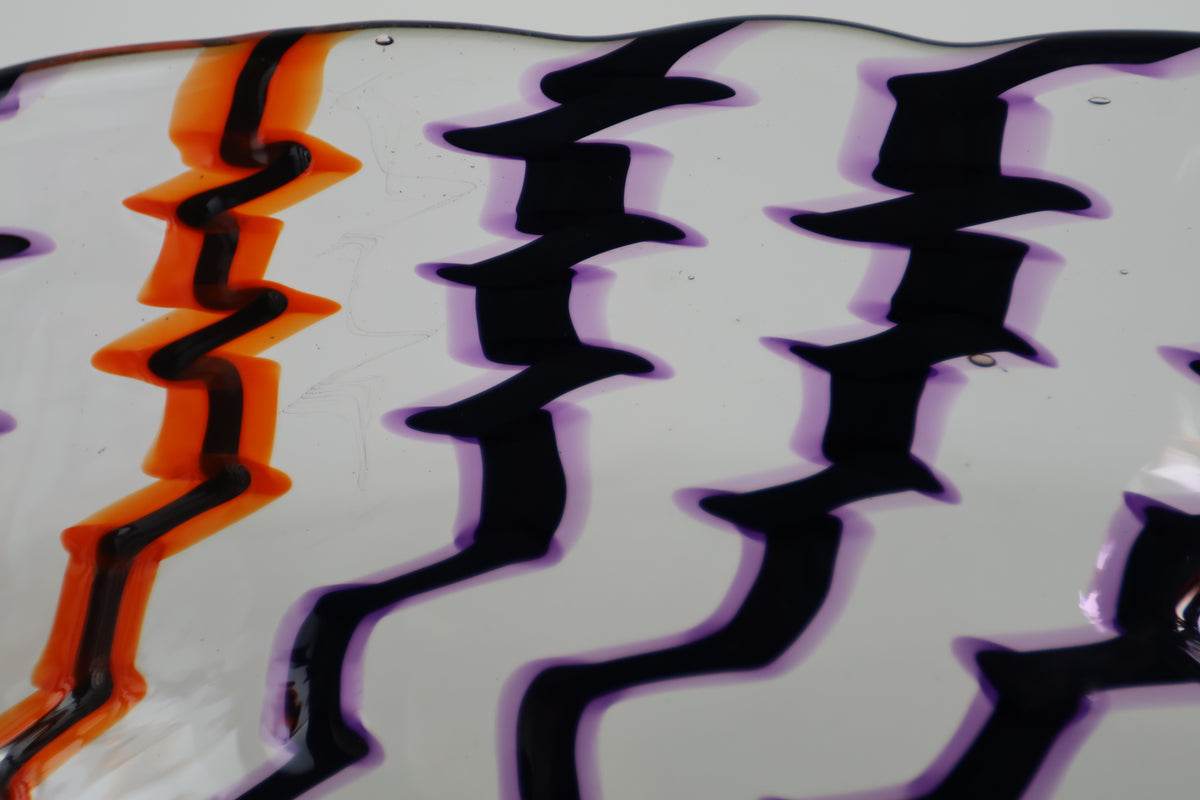 Lightning Strike Purple Orange and Black Bowl