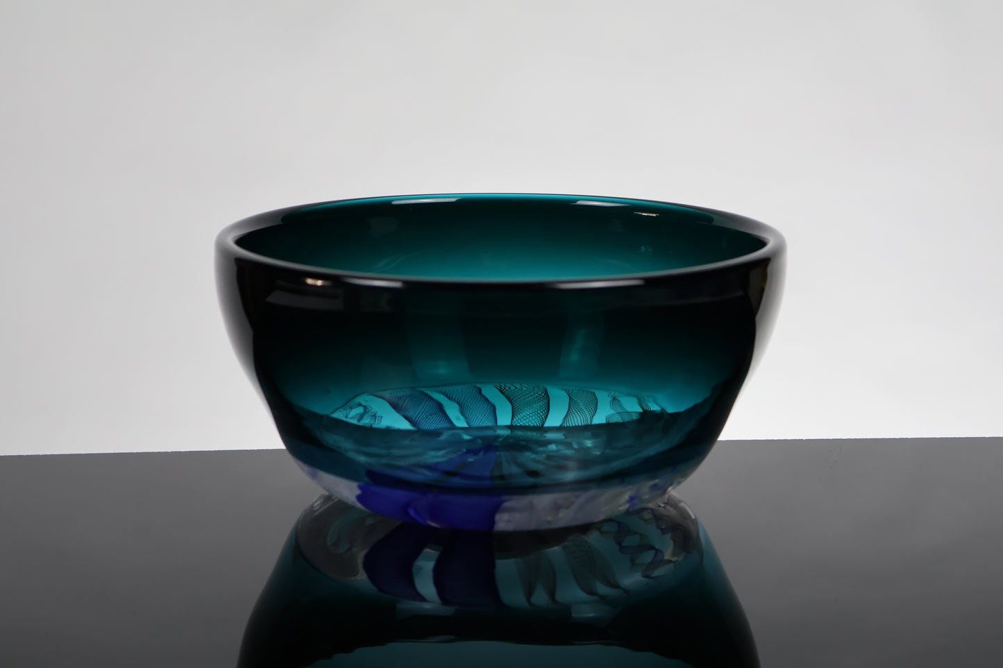 Dark Turquoise Cane Encalmo Bowl