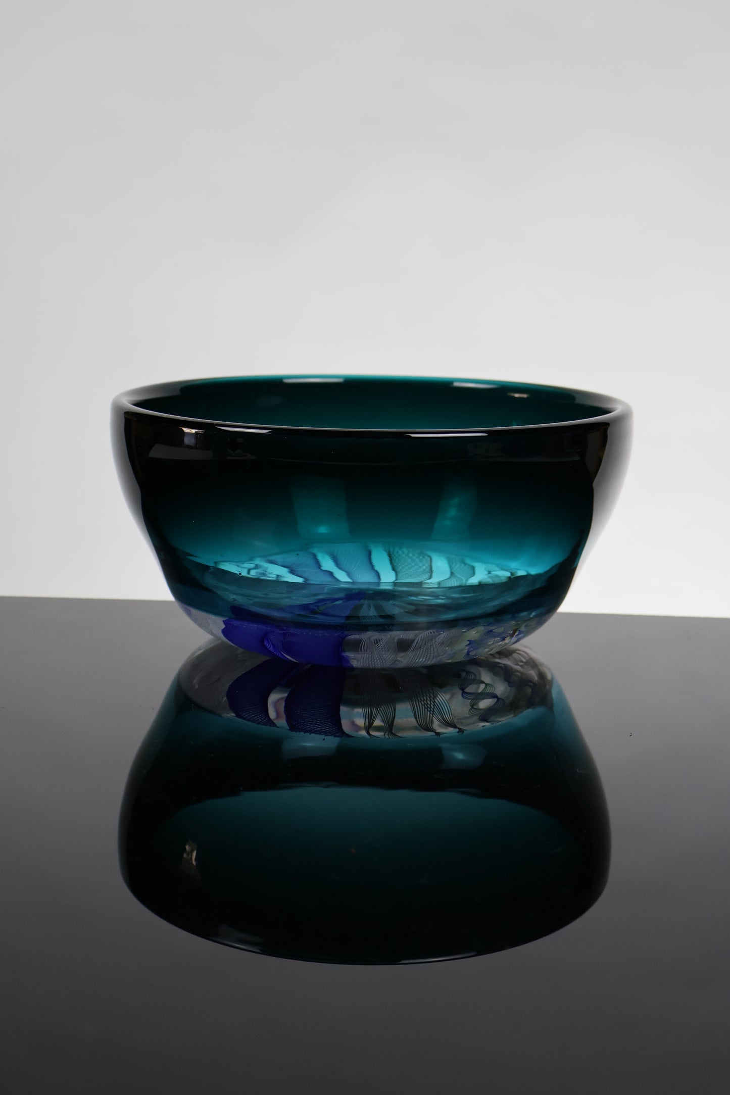 Dark Turquoise Cane Encalmo Bowl