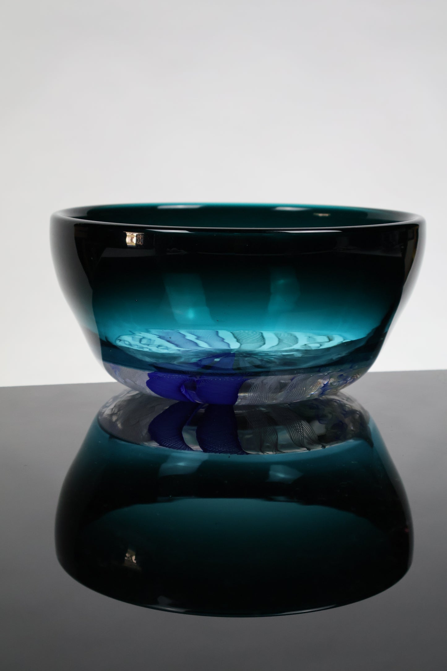 Dark Turquoise Cane Encalmo Bowl