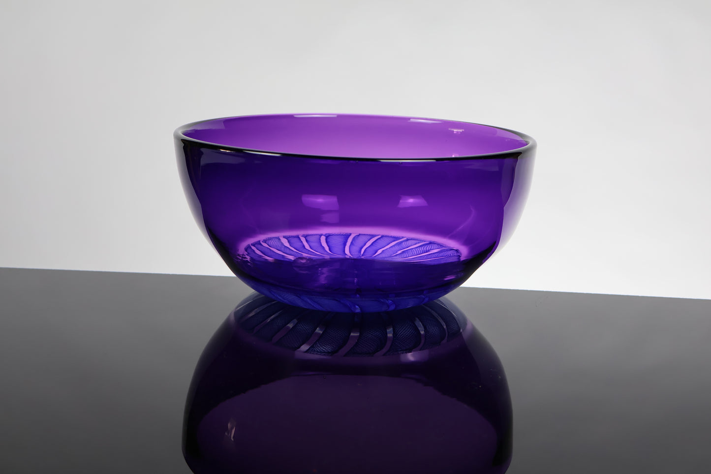 Royal Purple and Blue Twisty Cane Encalmo Bowl