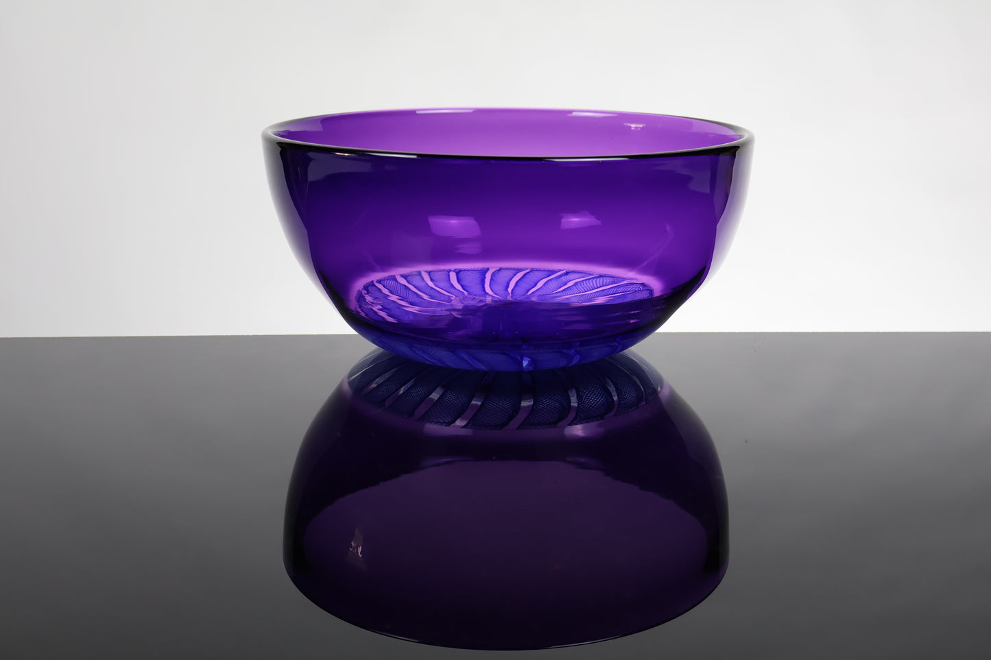 Royal Purple and Blue Twisty Cane Encalmo Bowl