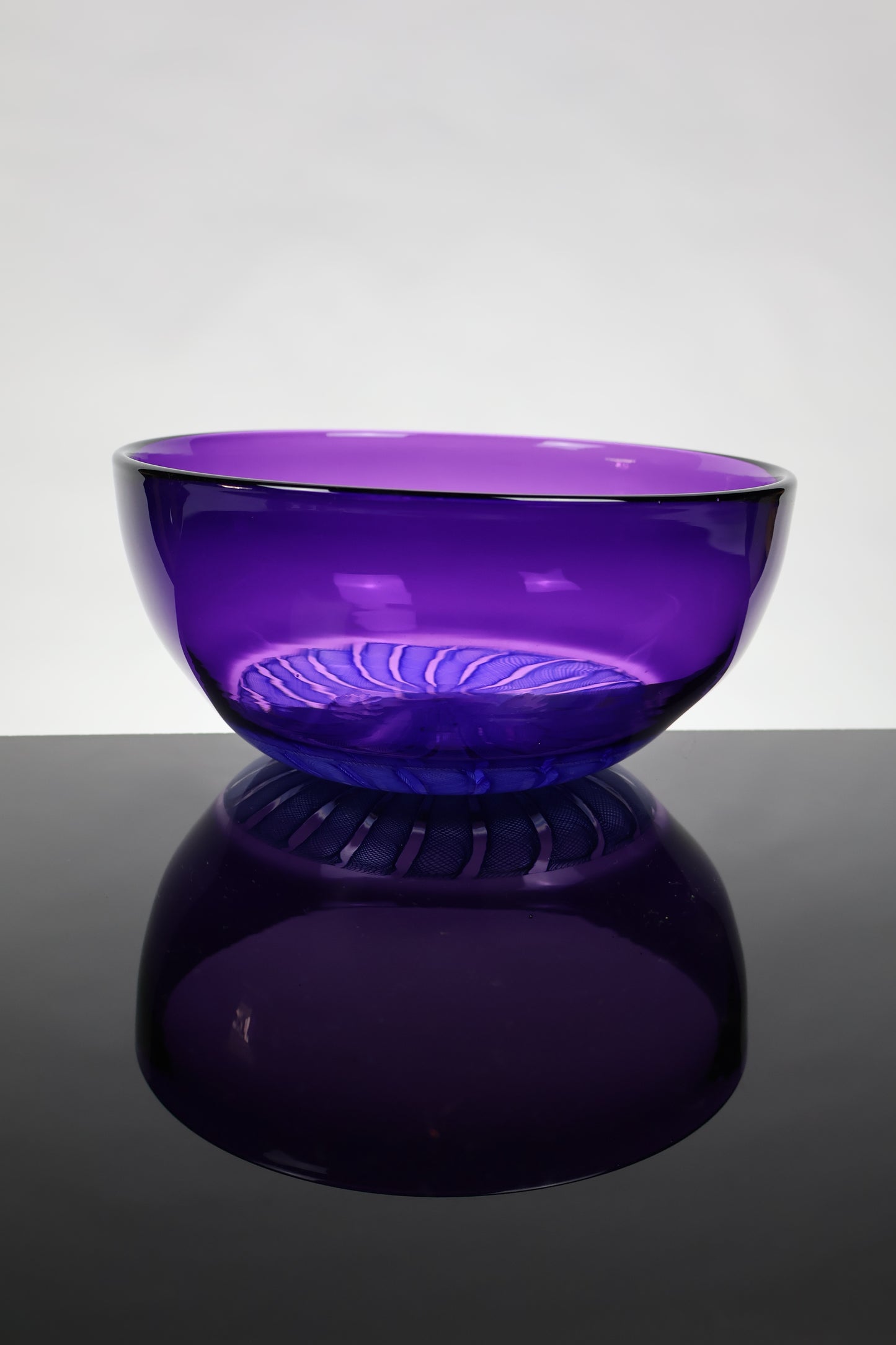 Royal Purple and Blue Twisty Cane Encalmo Bowl