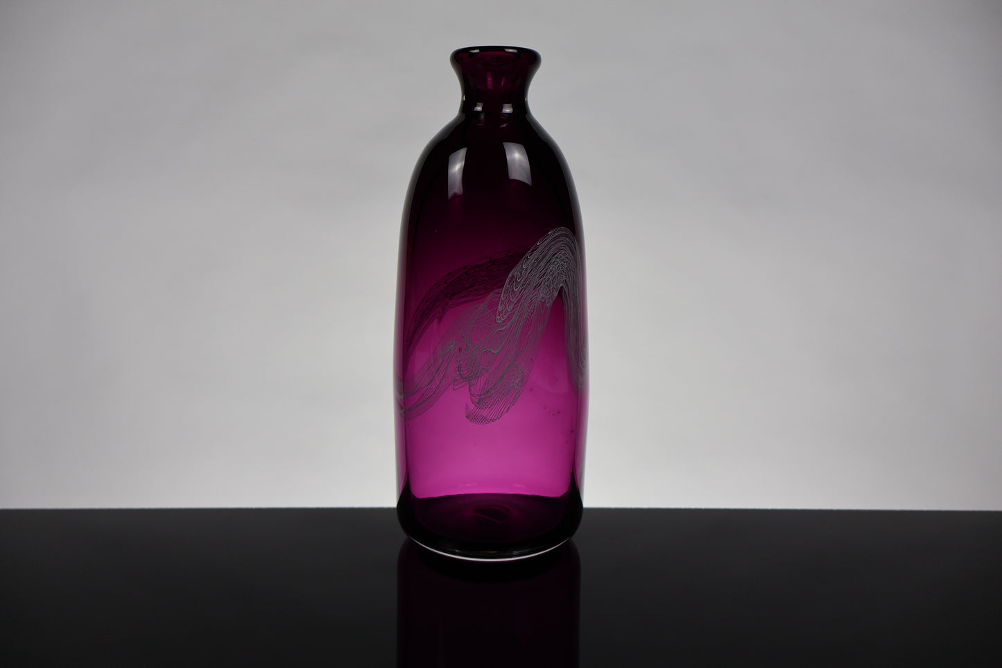 Small Handblown Heliotrope "Lasso" Bottle