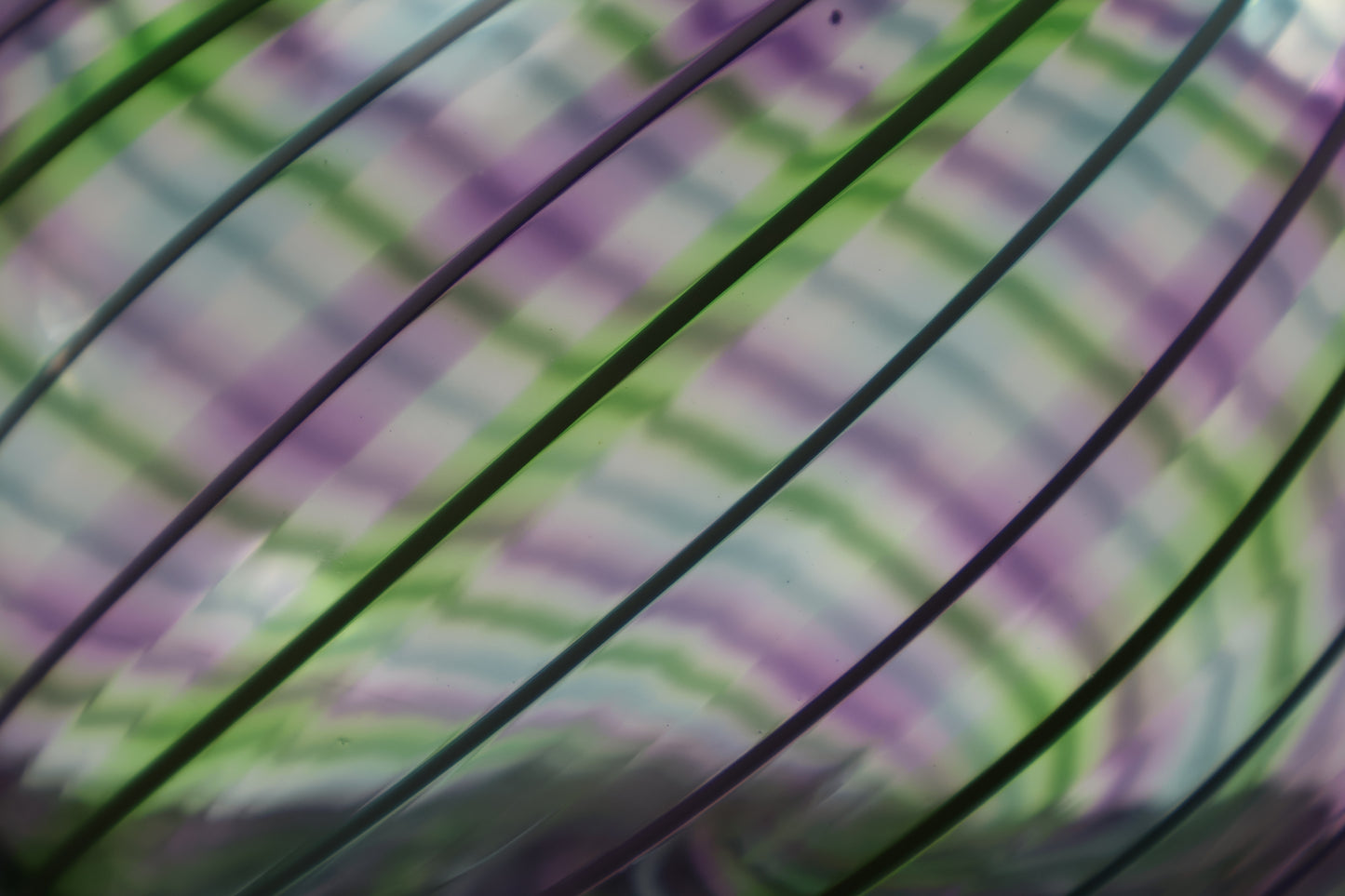 Round Multicolored Veiled Cane Bottle