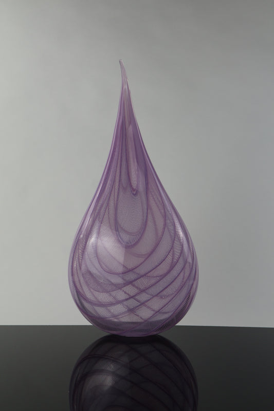 Pink Tear Drop Zanfirico Sculpture Piece