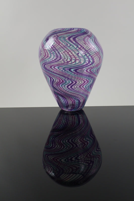 Floral Midsize Wigwag Vase