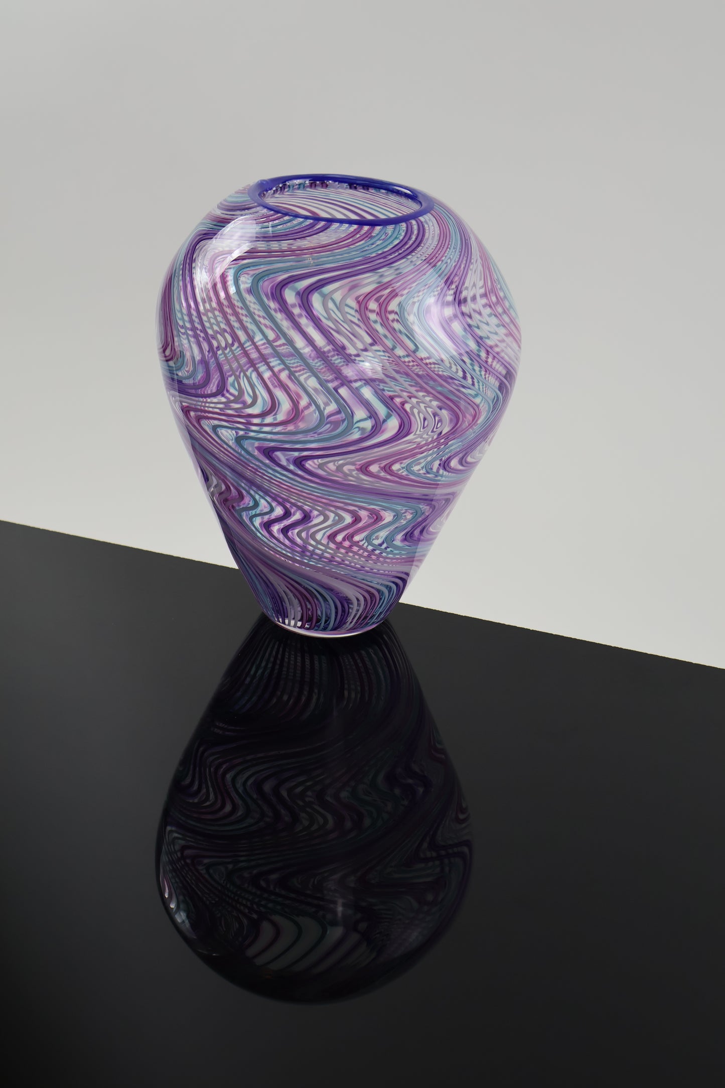 Floral Midsize Wigwag Vase