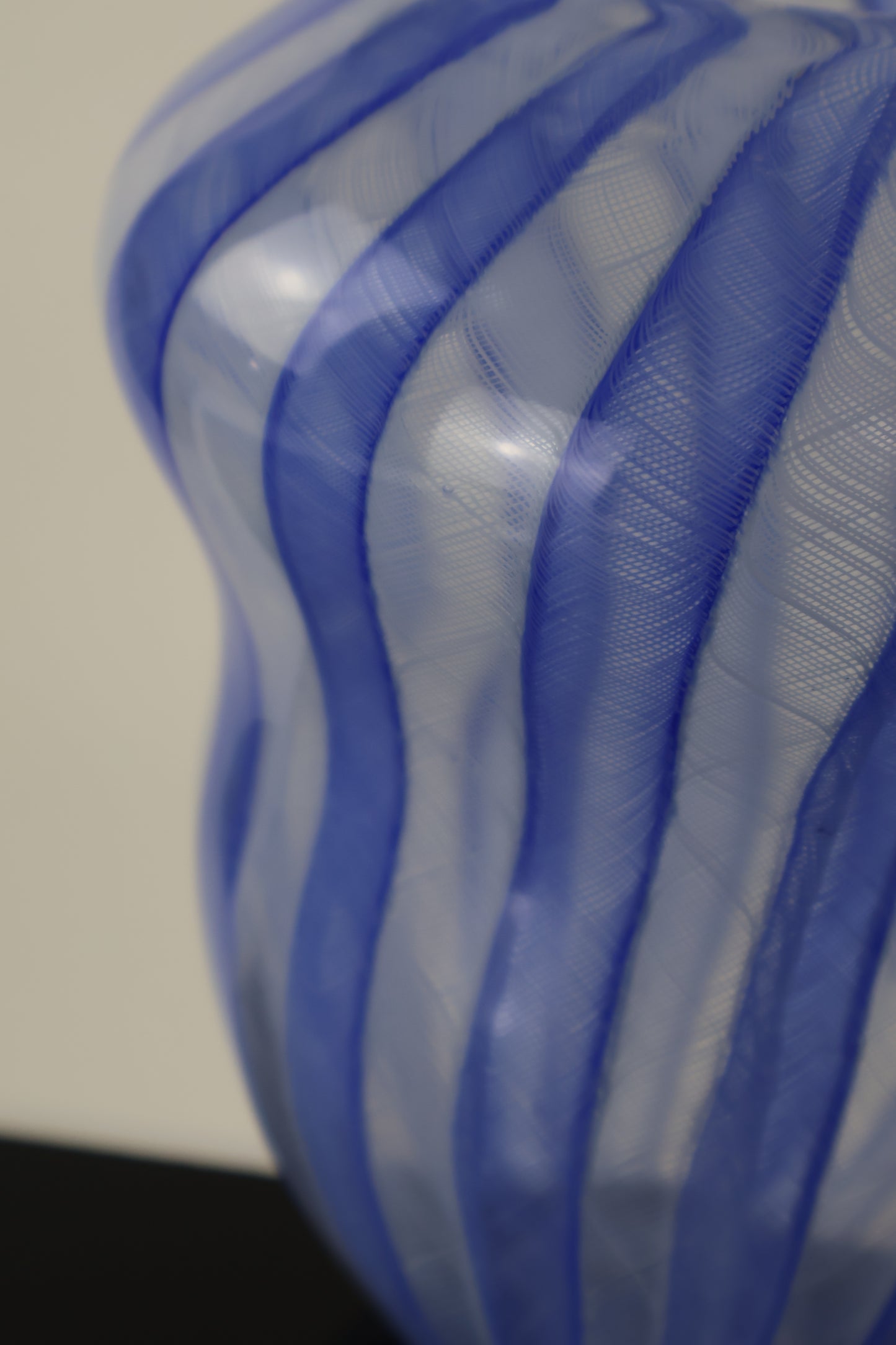 Deep Blue and Teal Zanfirico Basket Vase