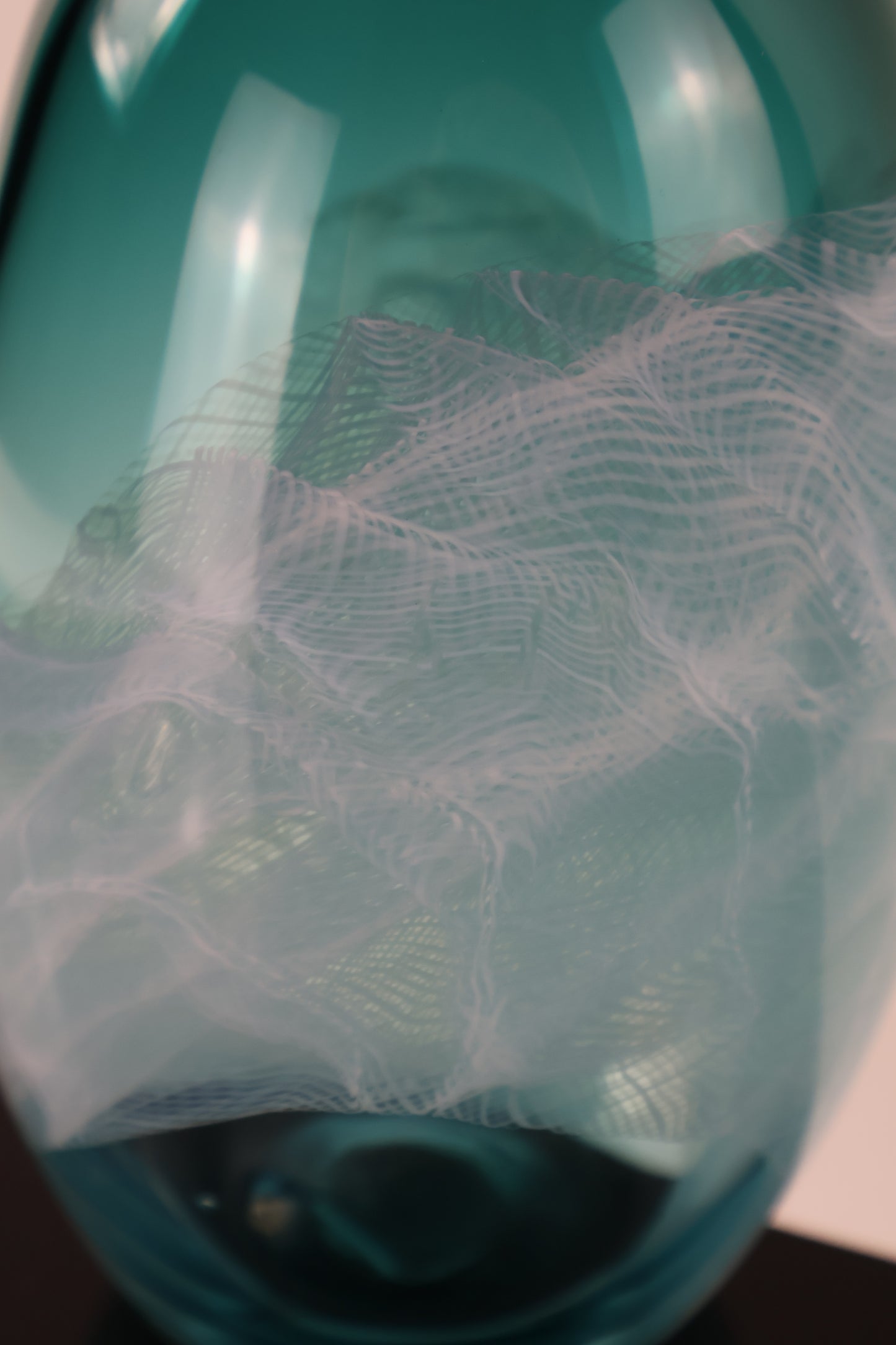 Handblown Fluted Glass Bottle - Lasso Design