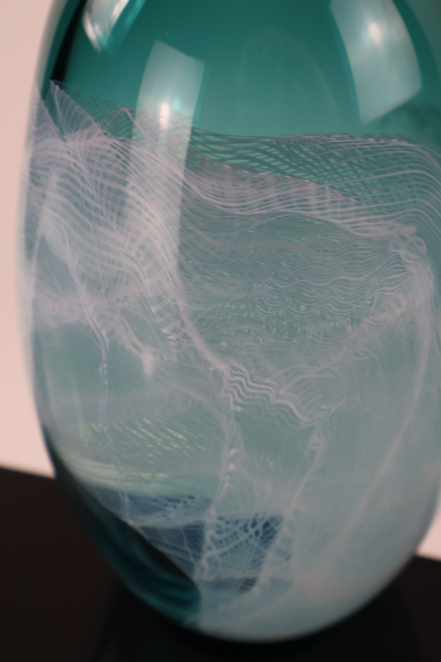 Handblown Fluted Glass Bottle - Lasso Design