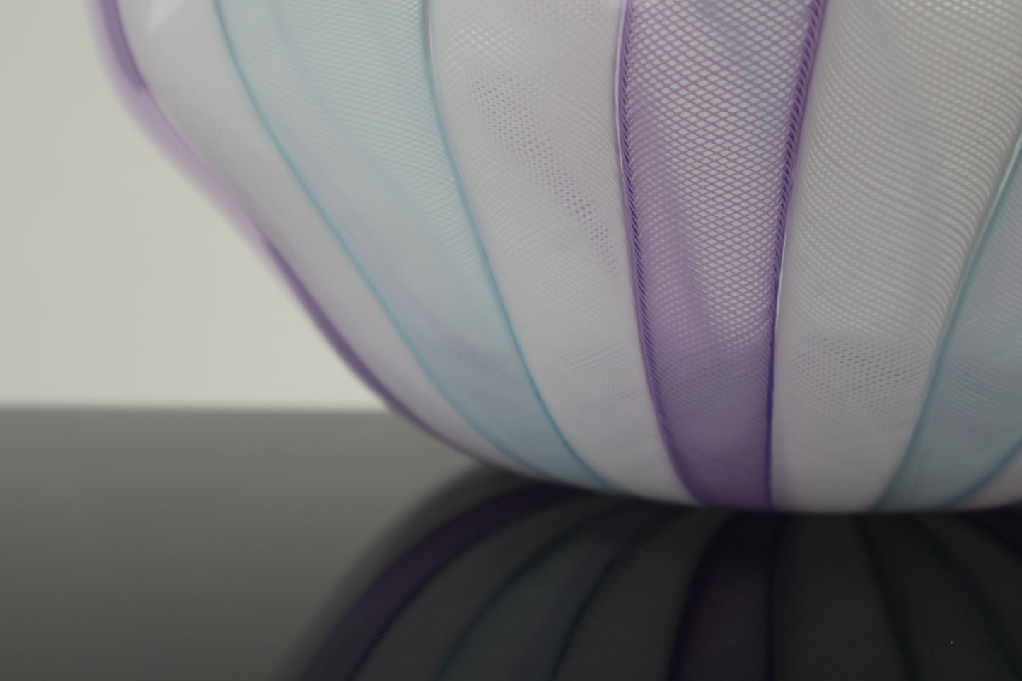 Large Pink, White and Blue Zanfirico Cane Bowl