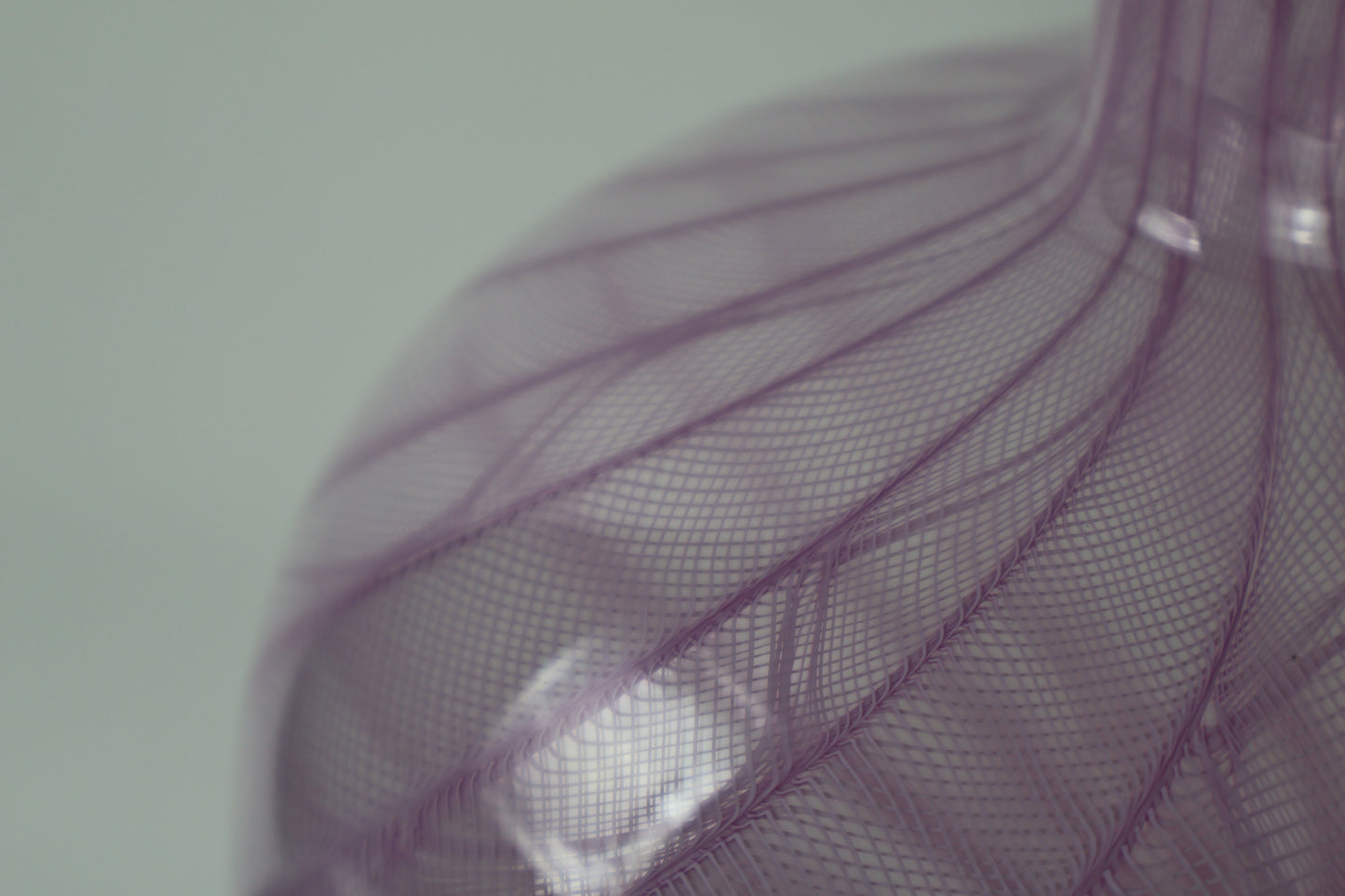 Handblown Pink Zanfirico Glass Bottle