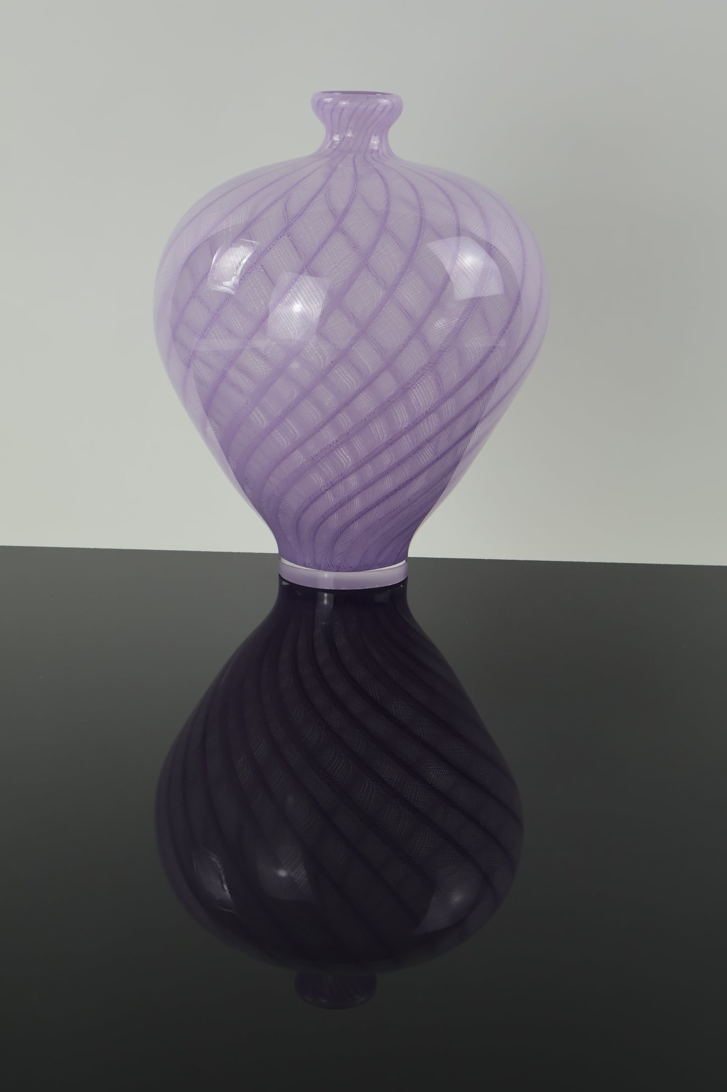Pink Zanfirico Cane Amphora Vase