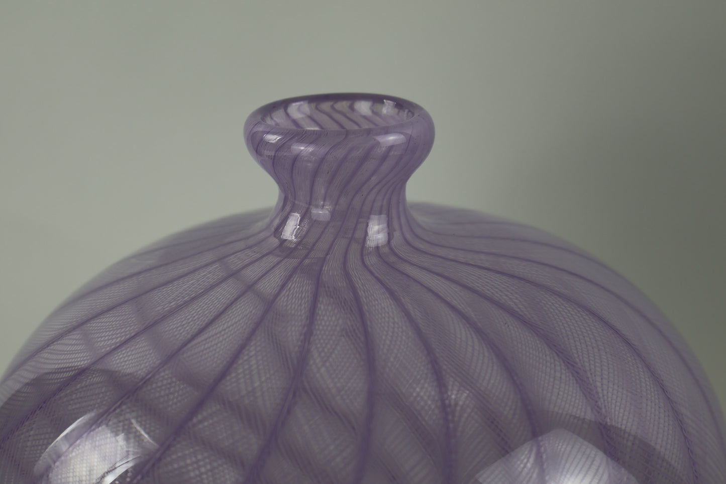 Pink Zanfirico Cane Amphora Vase