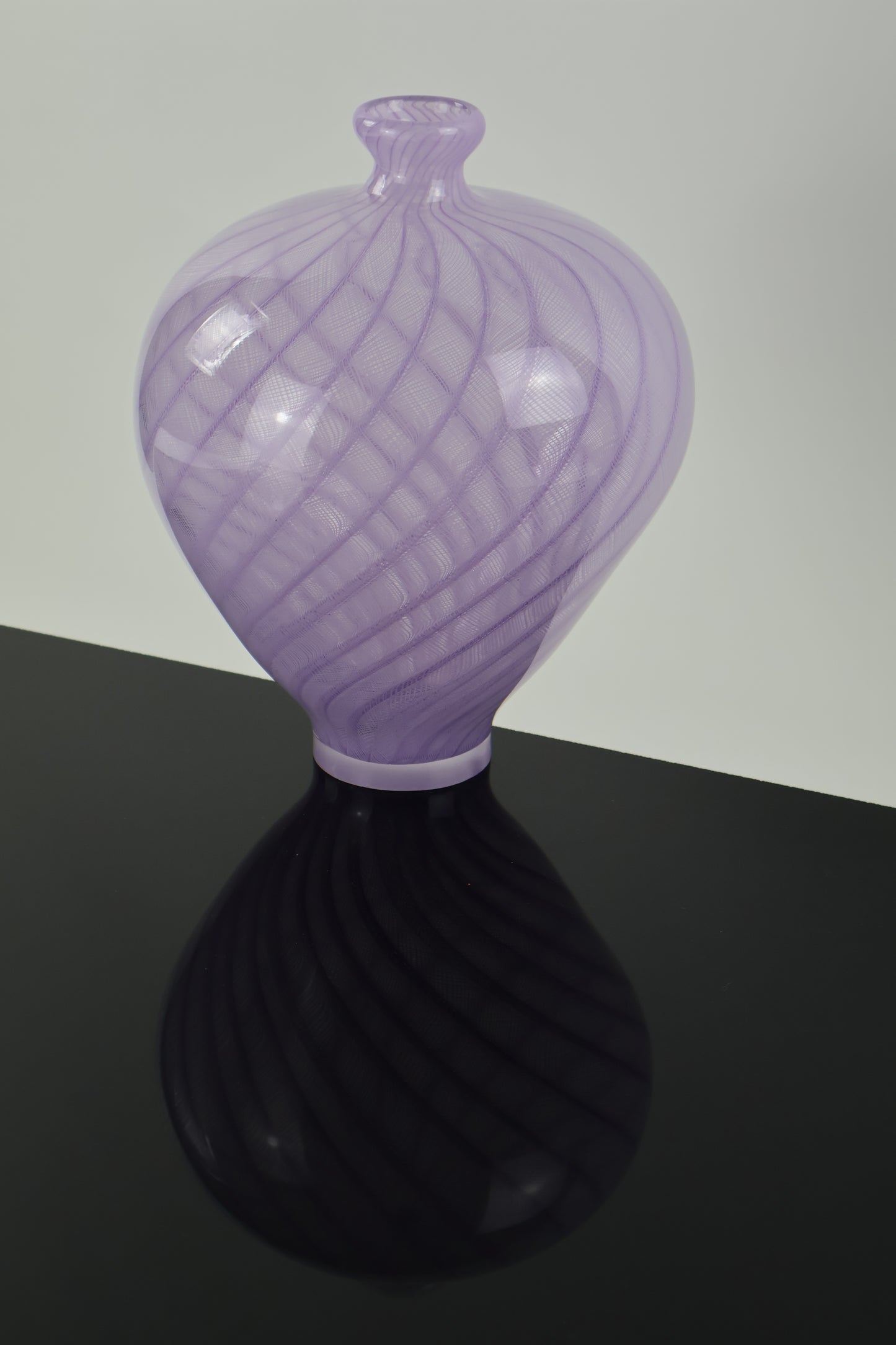 Pink Zanfirico Cane Amphora Vase