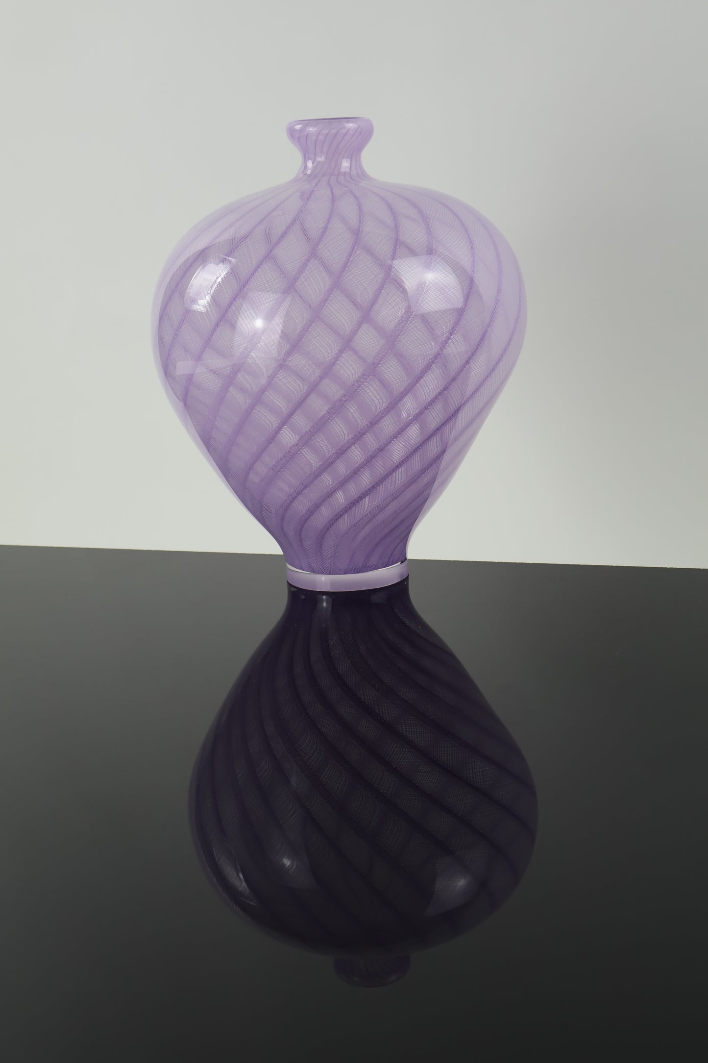 Pink Zanfirico Cane Amphora Vase