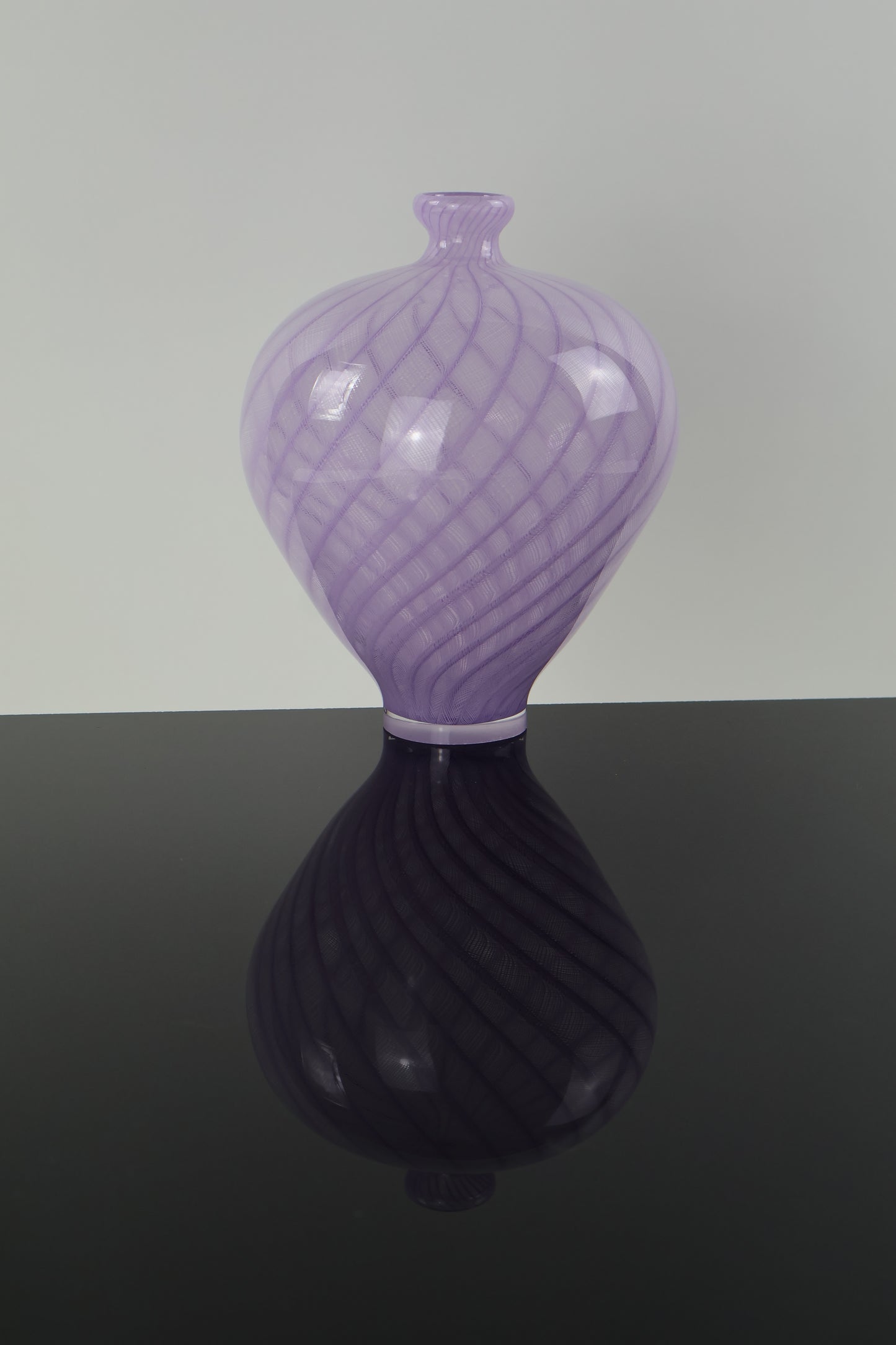 Pink Zanfirico Cane Amphora Vase