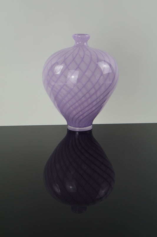 Pink Zanfirico Cane Amphora Vase