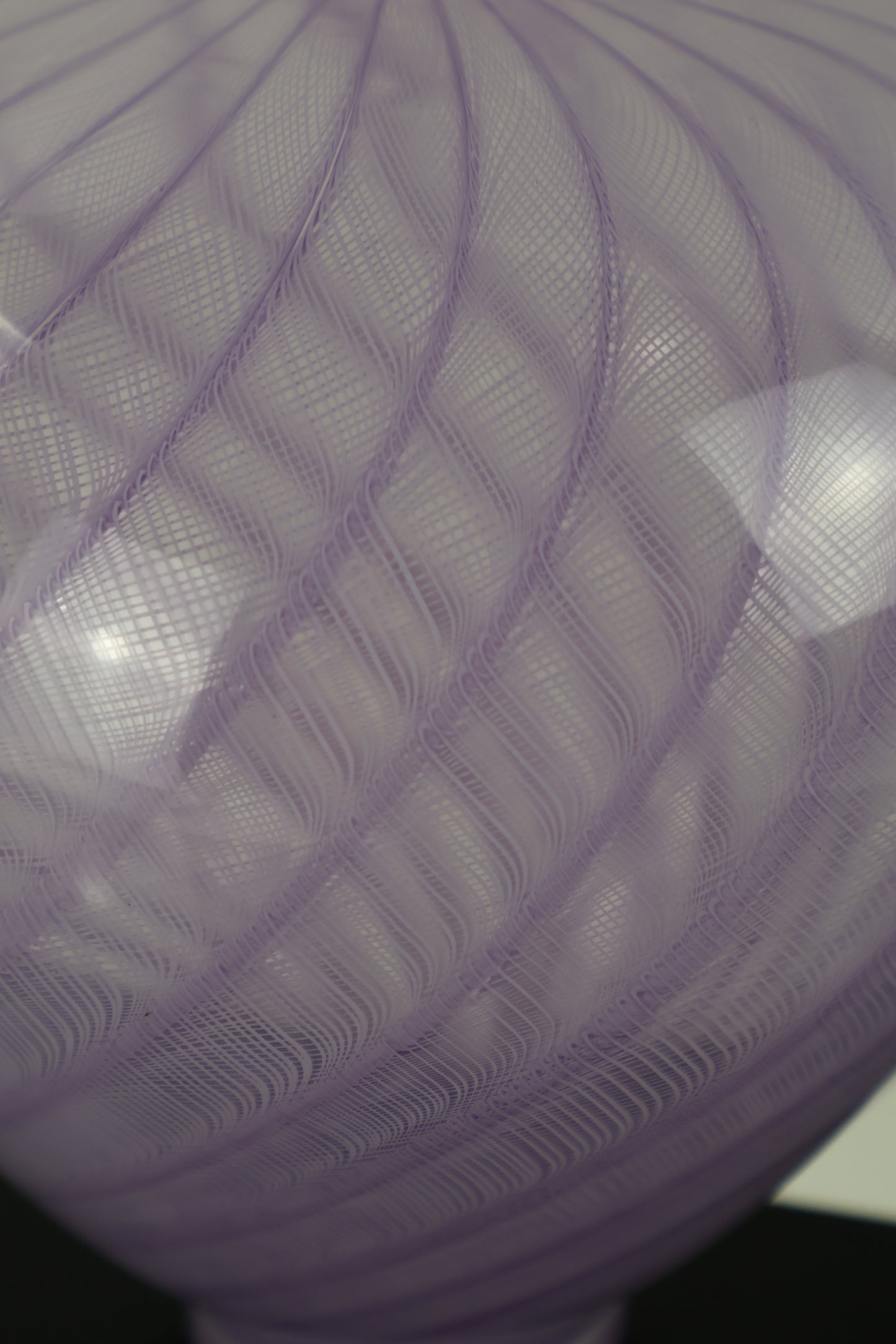 Pink Zanfirico Cane Amphora Vase