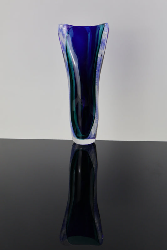 Blue, Teal and Balotini Cane Switch Axis Piece