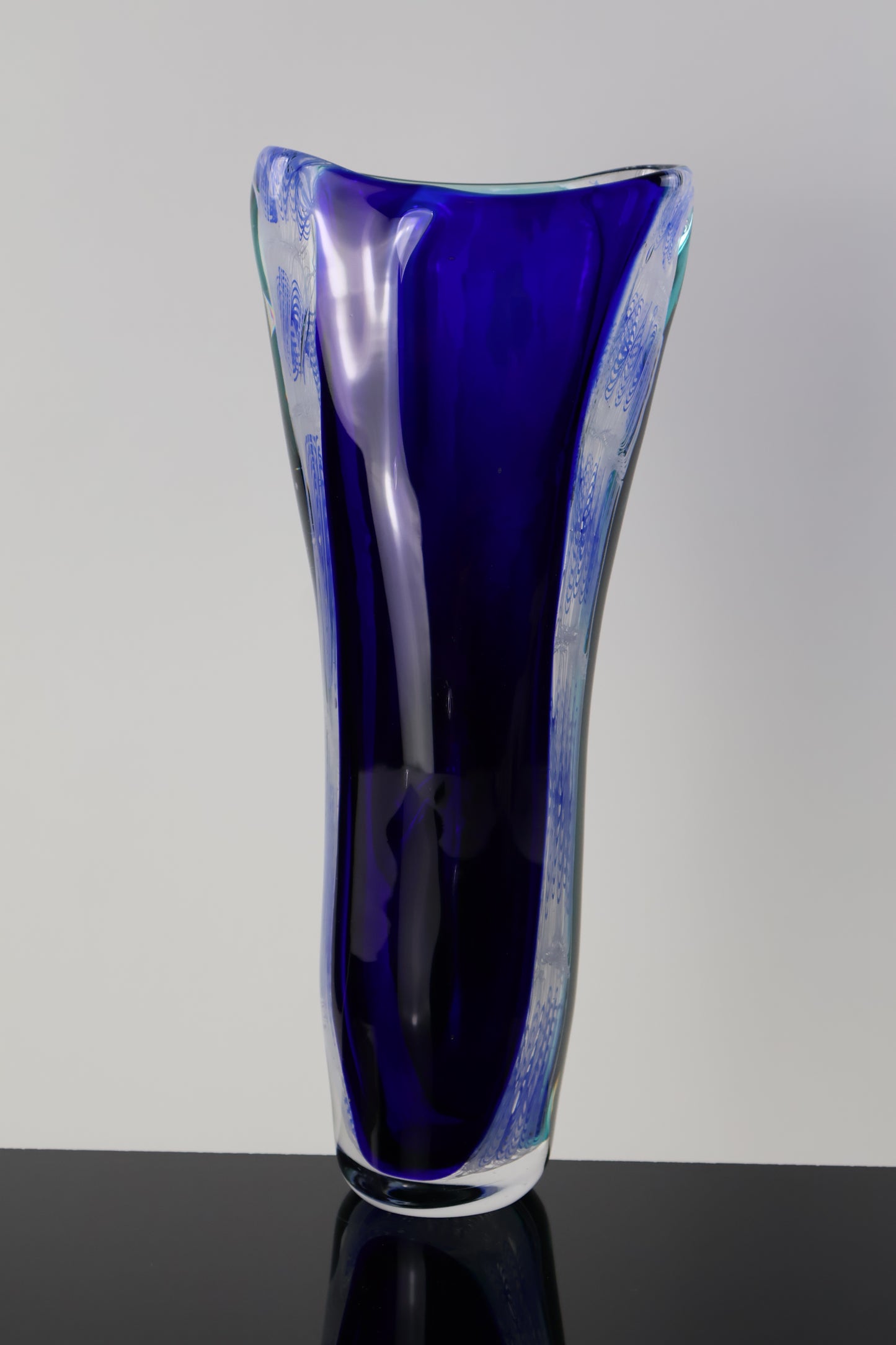 Blue, Teal and Balotini Cane Switch Axis Piece