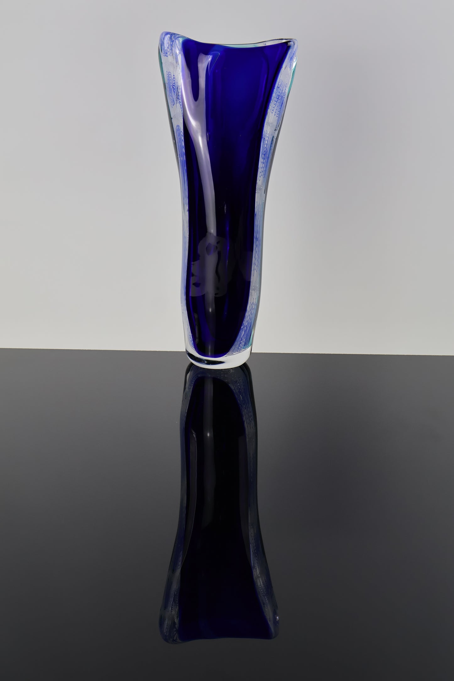 Blue, Teal and Balotini Cane Switch Axis Piece