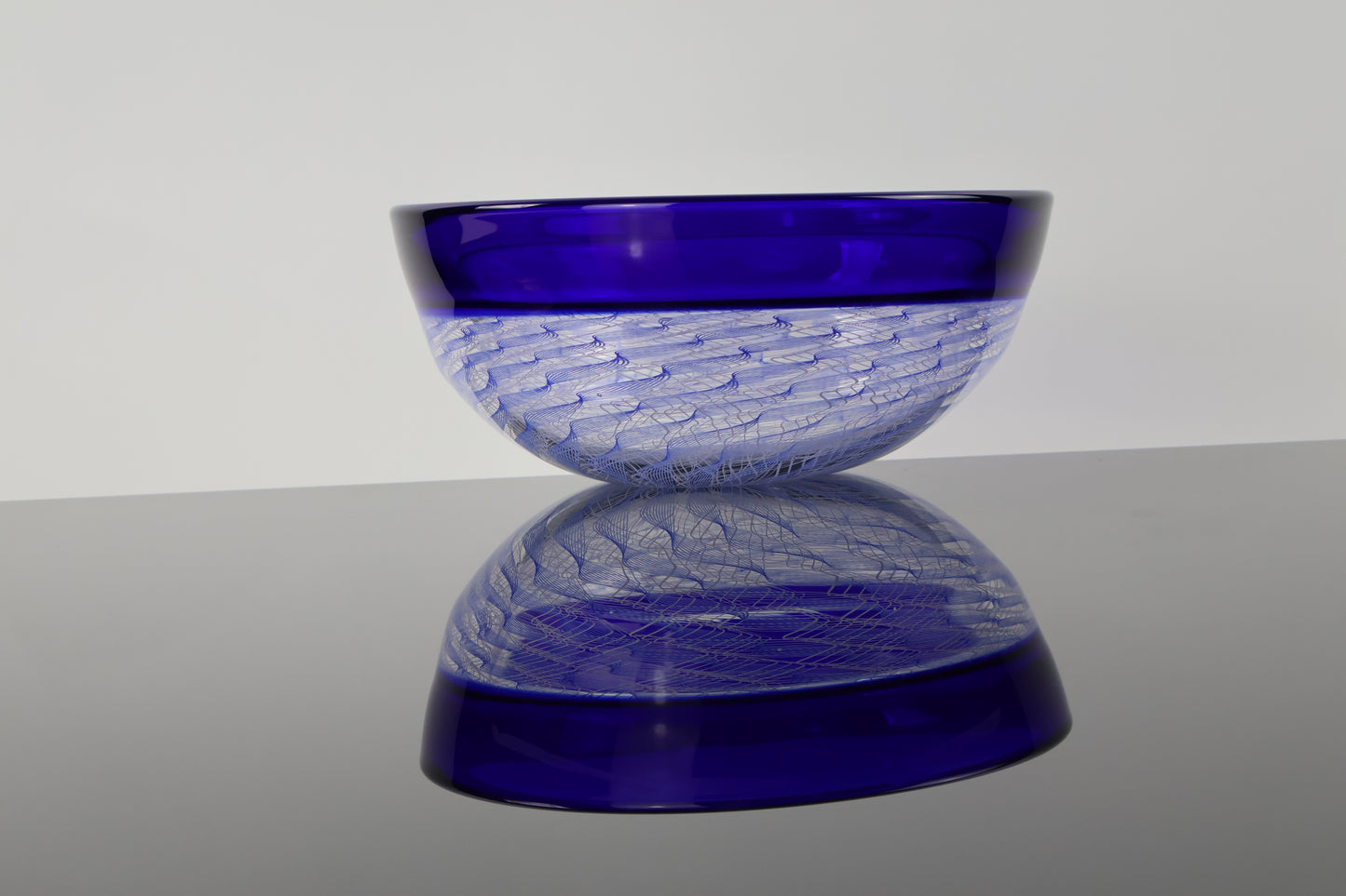 Handblown Blue and Balotini Cane Encalmo Piece