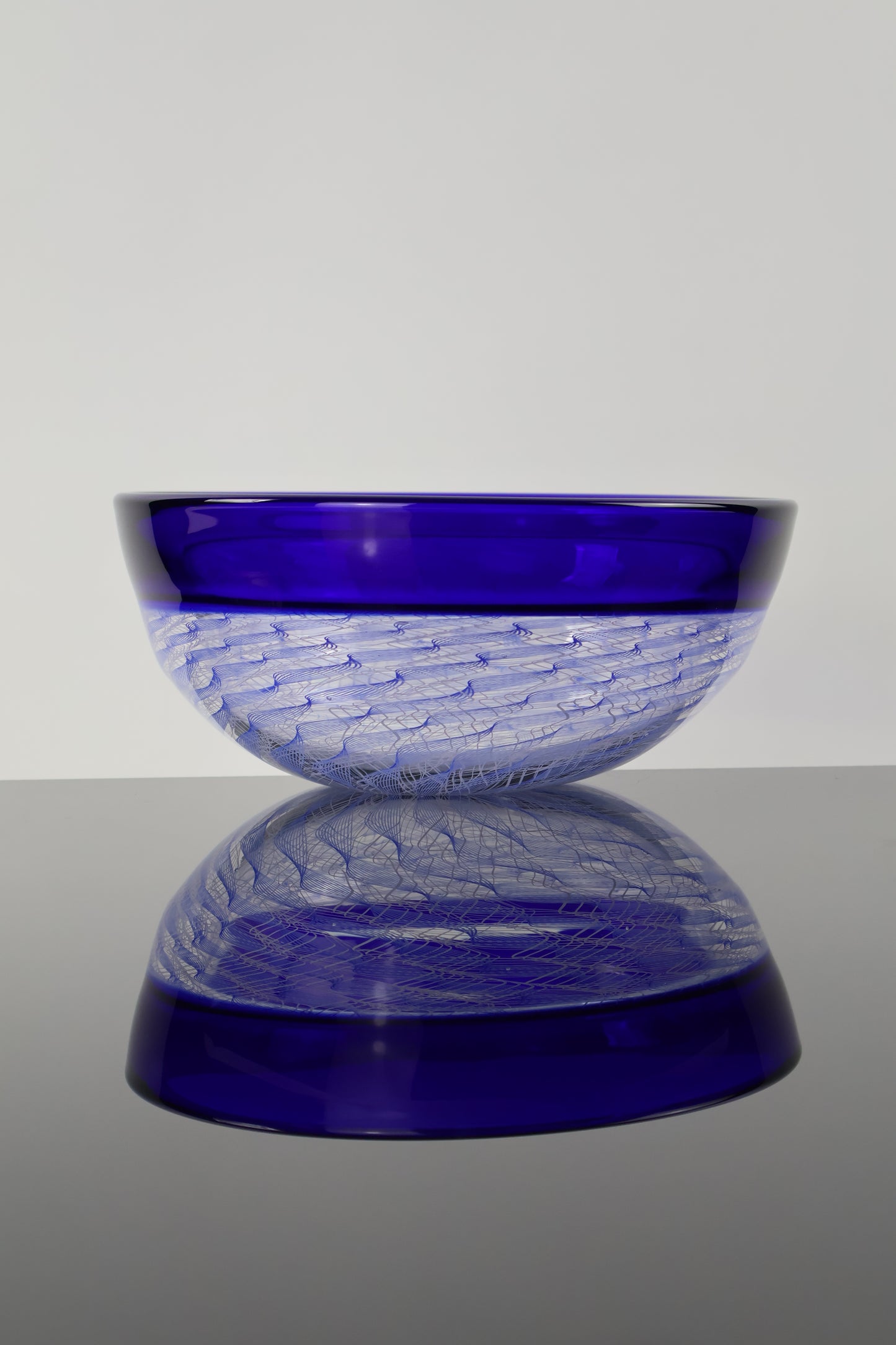 Handblown Blue and Balotini Cane Encalmo Piece