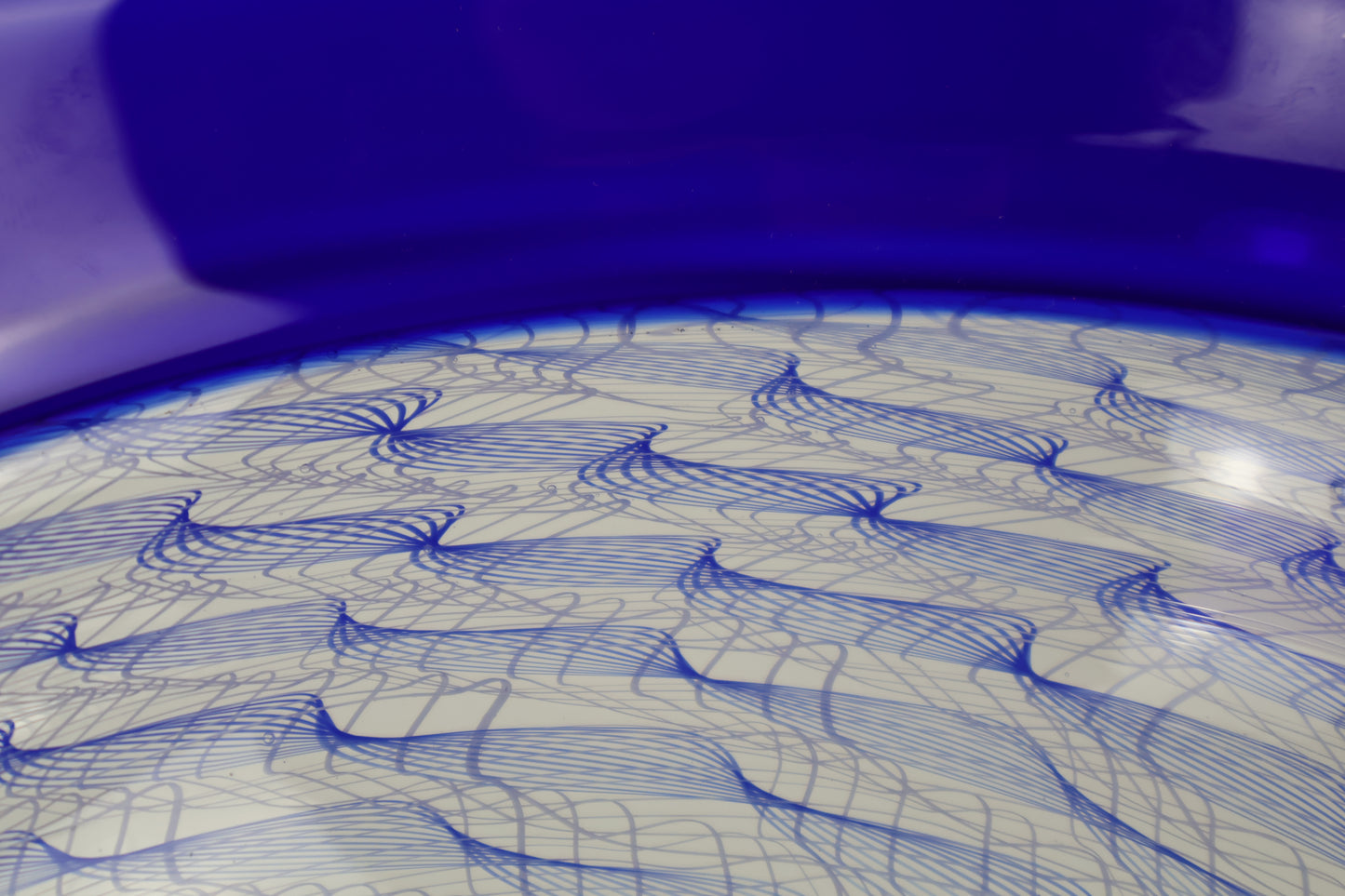 Handblown Blue and Balotini Cane Encalmo Piece